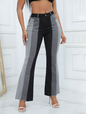 🔥 Colorblock Stretch Jeans – Trendy, Comfy & Perfect Fit 🔥