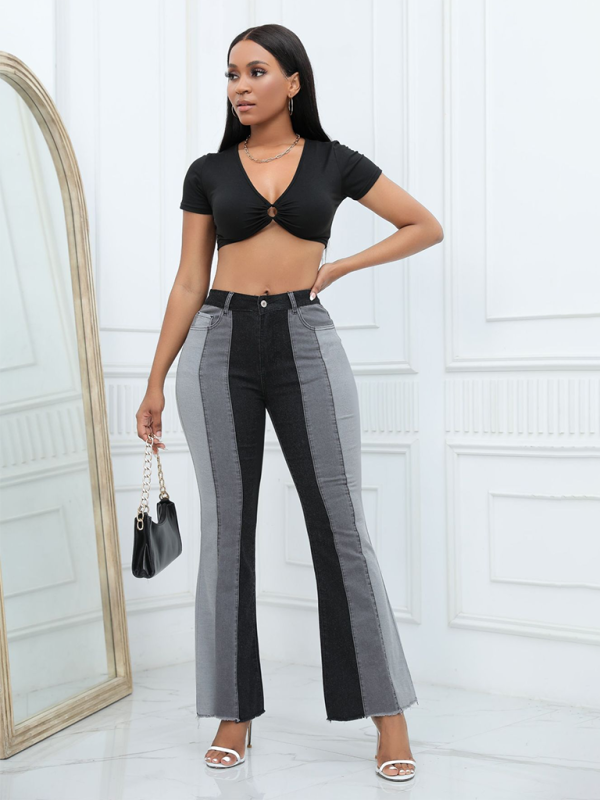 🔥 Colorblock Stretch Jeans – Trendy, Comfy & Perfect Fit 🔥