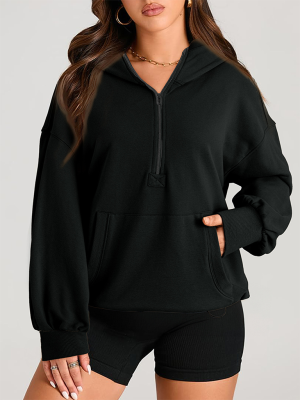 Cozy Chic Zip-Up Hoodie for Women – Stylish & Comfy Long Sleeve Sweatshirt