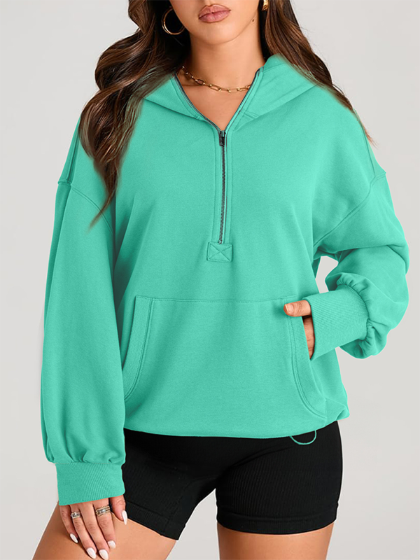 Cozy Chic Zip-Up Hoodie for Women – Stylish & Comfy Long Sleeve Sweatshirt