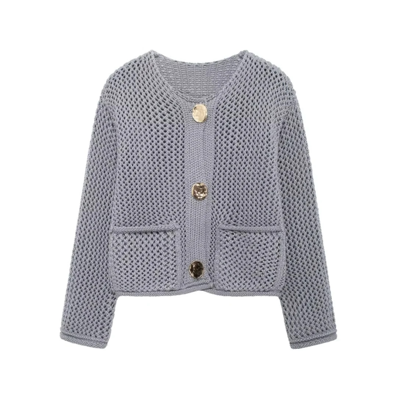 🧥 Cozy Chic Chunky Knit Sweater Big Button Cardigan for Women - Fall Winter Must-Have ✨