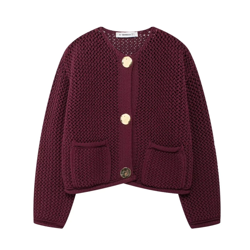 🧥 Cozy Chic Chunky Knit Sweater Big Button Cardigan for Women - Fall Winter Must-Have ✨