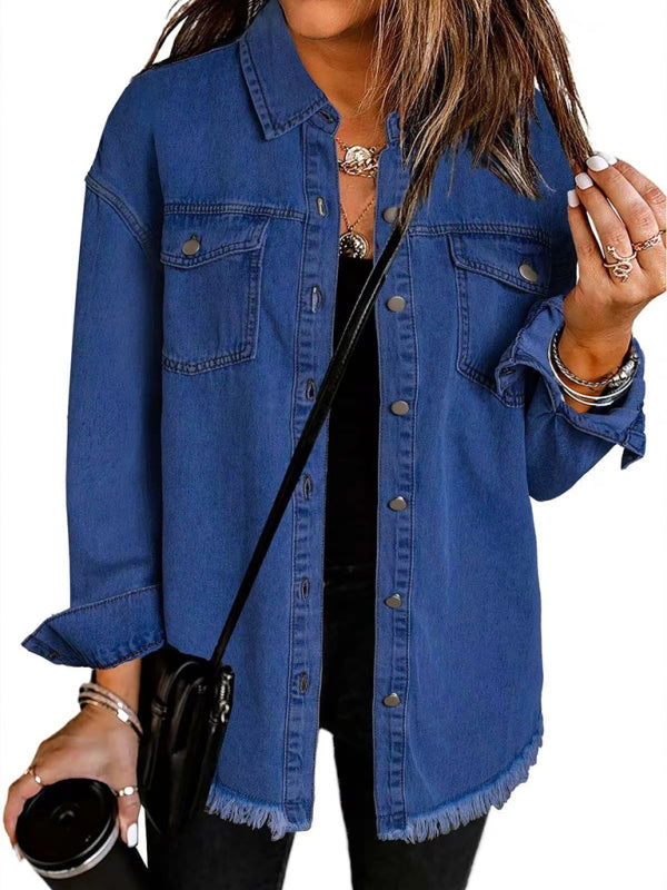 🖤 New Washed Denim Shirt Jacket – Casual Chic Must-Have for Effortless Street Style 💙