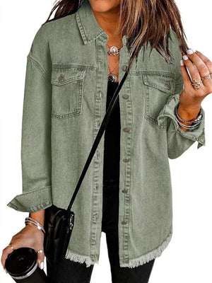 🖤 New Washed Denim Shirt Jacket – Casual Chic Must-Have for Effortless Street Style 💙