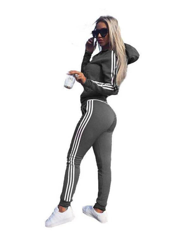 Trendy Women's 2-Piece Lounge Set – Sporty & Chic Tracksuit for Fall Winter