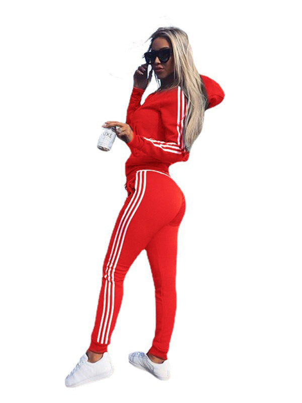 Trendy Women's 2-Piece Lounge Set – Sporty & Chic Tracksuit for Fall Winter