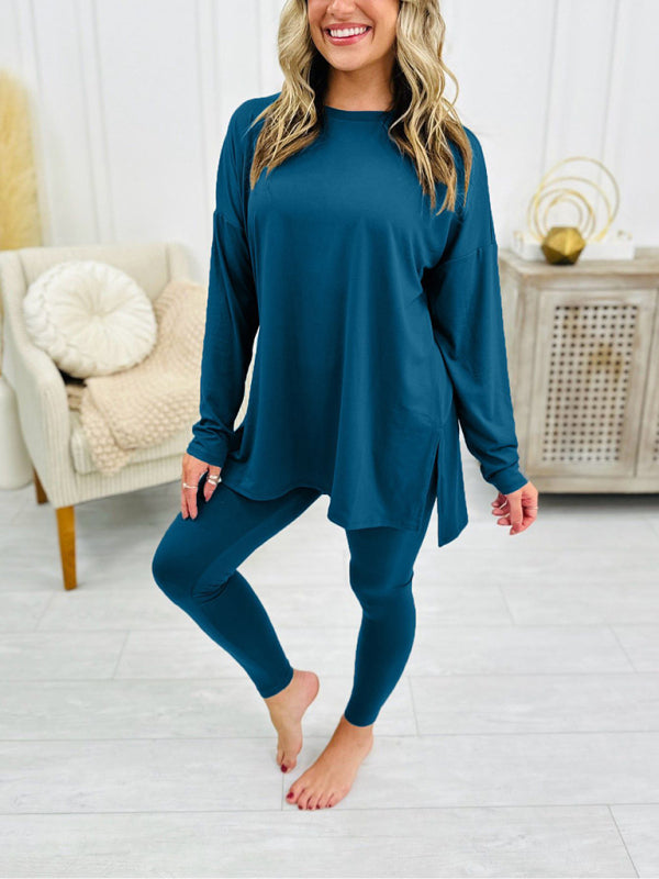 Cozy & Chic Two-Piece Lounge Set – Soft Cotton Blend, Perfect for Fall & Winter