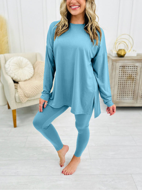 Cozy & Chic Two-Piece Lounge Set – Soft Cotton Blend, Perfect for Fall & Winter