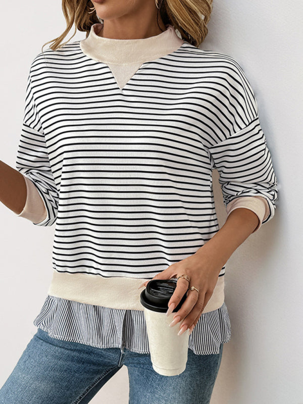 Chic Striped Two-Piece Set – Casual & Comfy for Fall