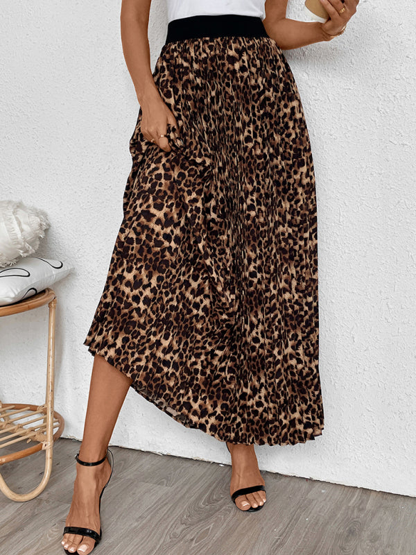 Chic Leopard Pleated Skirt – Trendy, Flowy & Fierce for Any Season