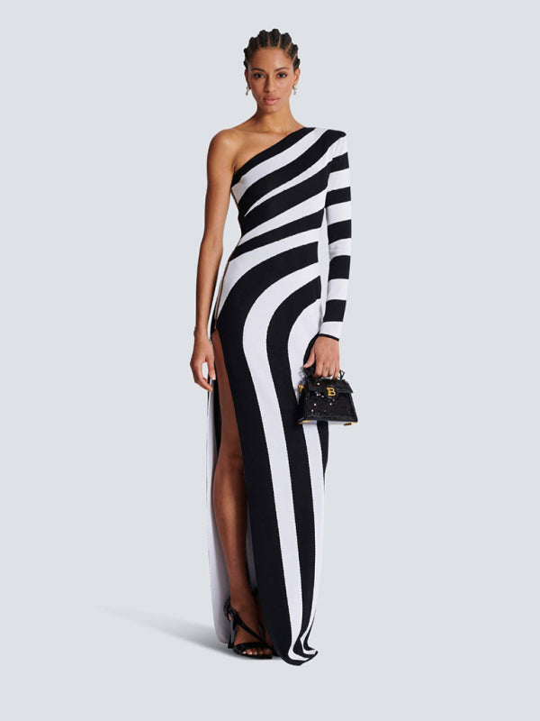 Zebra Print One Shoulder Bandage Dress – stylish & Chic Party Vibes