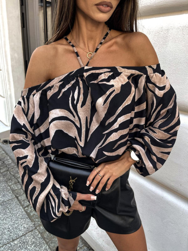 Chic Halter Neck Long Sleeve Top - Trendy & Stylish Must-Have