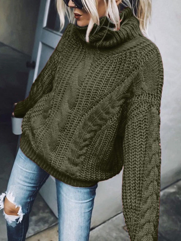 Cozy Chic Turtleneck Knitted Sweater for Women – Soft & Stylish Fall Winter Essential