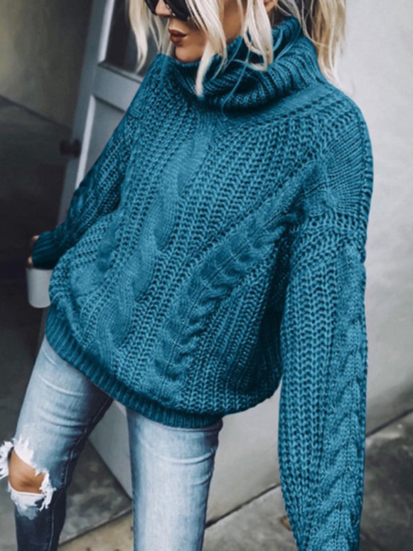 Cozy Chic Turtleneck Knitted Sweater for Women – Soft & Stylish Fall Winter Essential