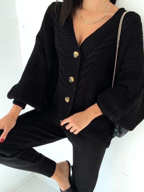 Cozy Chic 2-Piece Sweater Set – Trendy Knitted Lounge Outfit for Fall & Winter