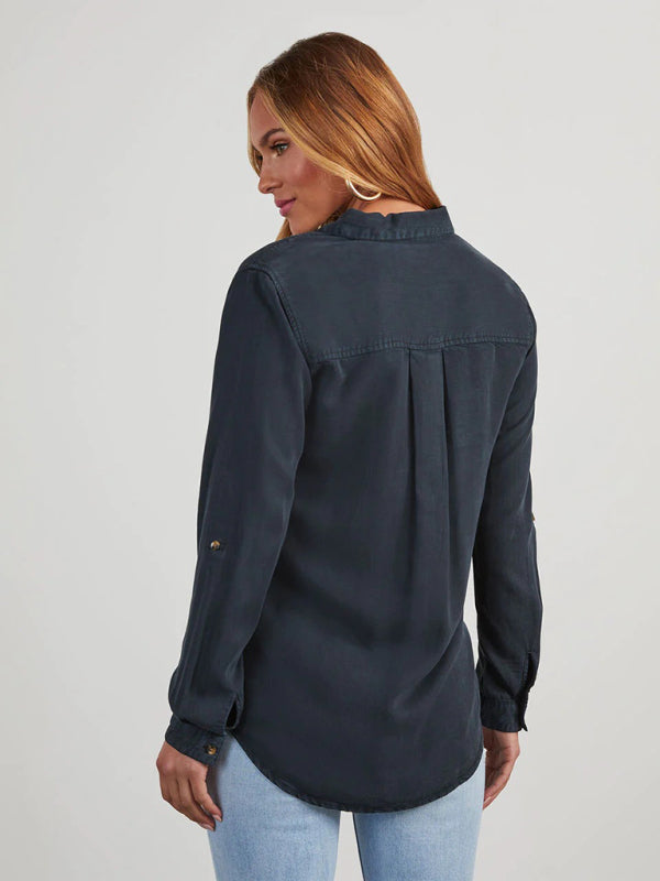 🦋 Chic Casual Denim Jacket for Women Long Sleeve Single-Breasted Trendy Outerwear 🦋