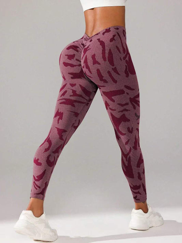 🔥 V-Waist Camo Seamless Leggings Snatch & Sculpt – High-Waisted, Squat-Proof Yoga Pants ✨