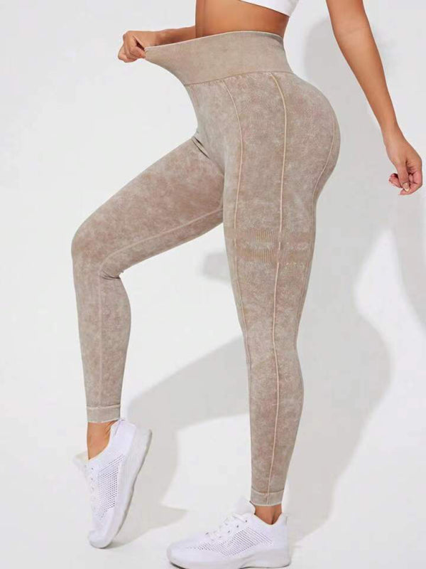 🖤 Washed Frosted Peach Hip Leggings – Sculpting, Stretchy & Trendy 🔥