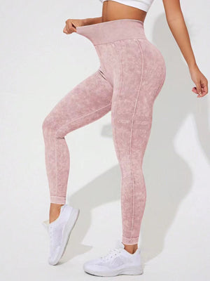 🖤 Washed Frosted Peach Hip Leggings – Sculpting, Stretchy & Trendy 🔥