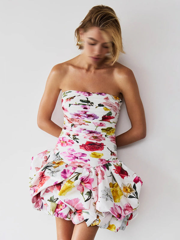 Chic &amp; Flirty: Tube Top High Waist Pleated Tutu Dress