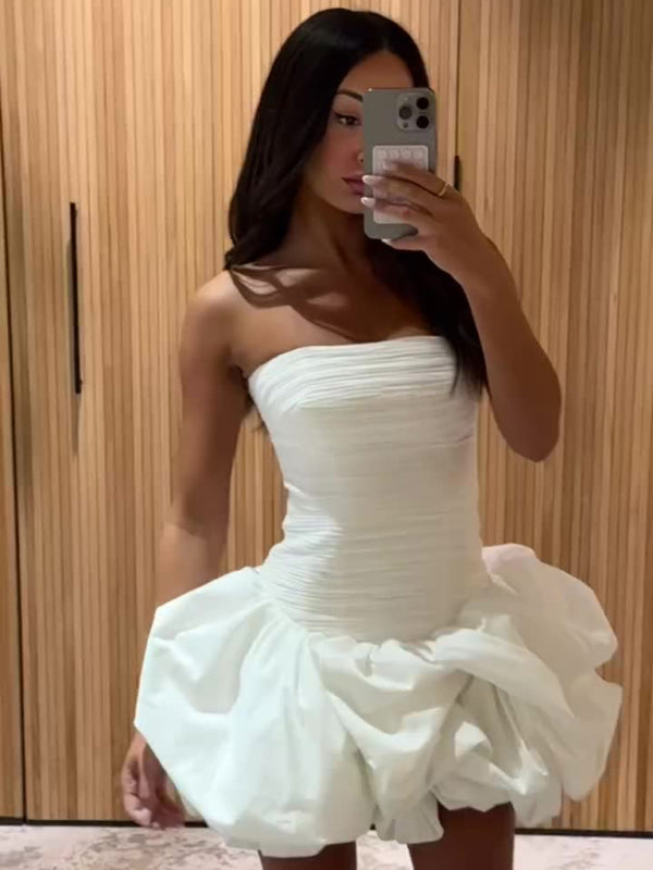 Chic &amp; Flirty: Tube Top High Waist Pleated Tutu Dress