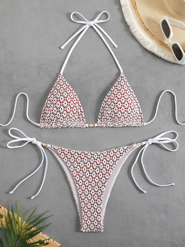 Floral Bikini Set – stylish High Stretch Swimwear for Summer