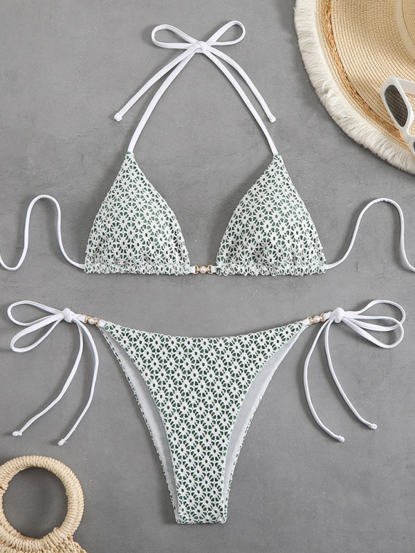 Floral Bikini Set – stylish High Stretch Swimwear for Summer
