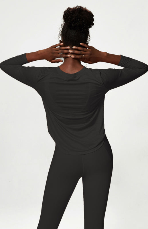 🔥 Women's Quick-Dry Long Sleeve Yoga Top – Breathable, Chic & Comfy Activewear 🔥