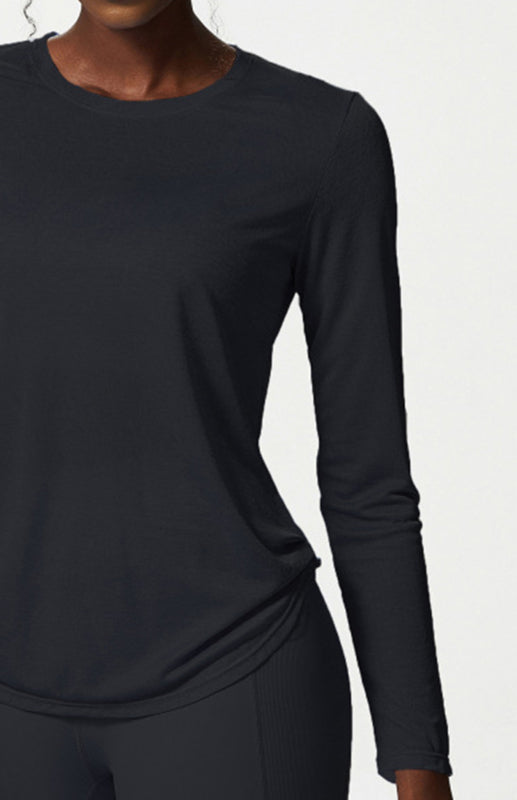 🔥 Women's Quick-Dry Long Sleeve Yoga Top – Breathable, Chic & Comfy Activewear 🔥