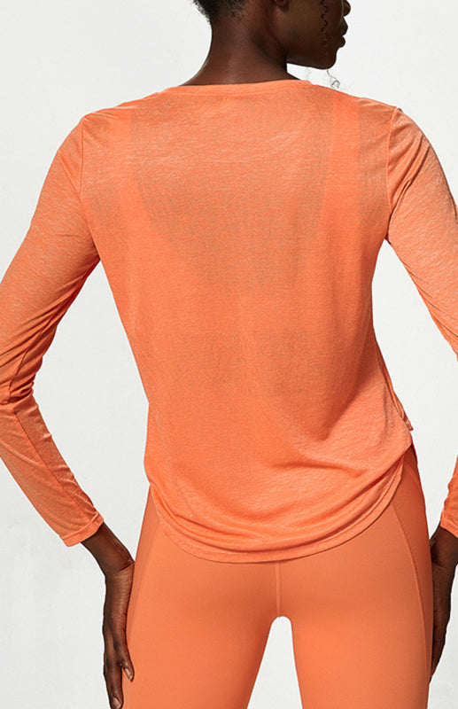 🔥 Women's Quick-Dry Long Sleeve Yoga Top – Breathable, Chic & Comfy Activewear 🔥