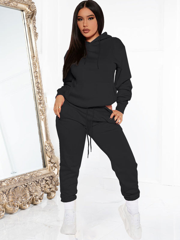 Cozy Chic Hooded Sweatsuit Set – Trendy & Comfy Loungewear for Any Season