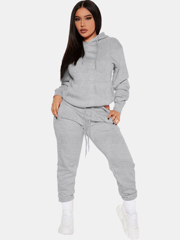 Cozy Chic Hooded Sweatsuit Set – Trendy & Comfy Loungewear for Any Season