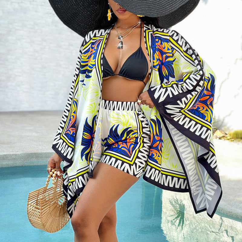 🔥 Chic Printed Cardigan Shorts Set – Stylish & Comfy Two-Piece for Every Occasion 🔥